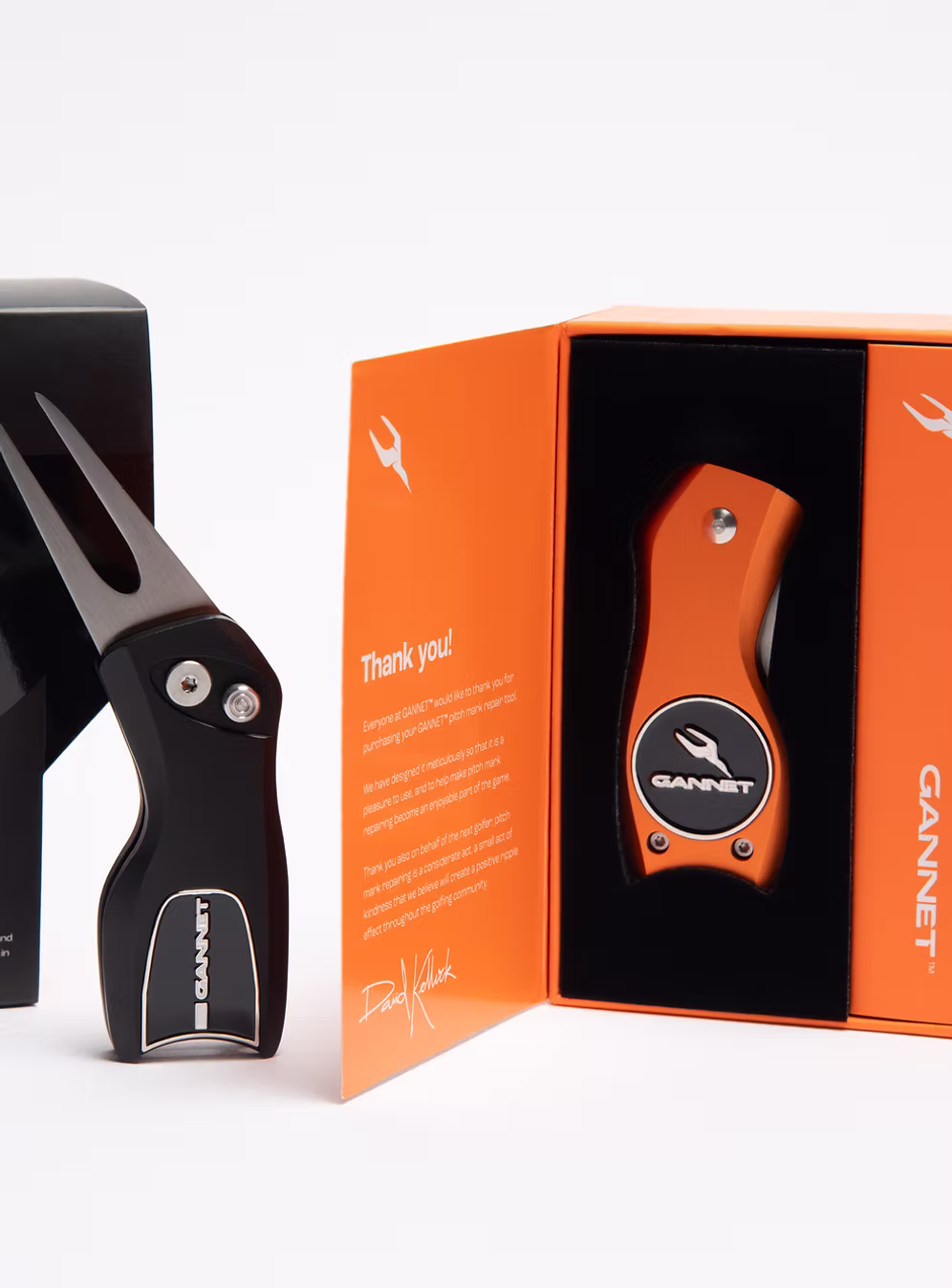 Green Gannet pitch repair tool — open with fork